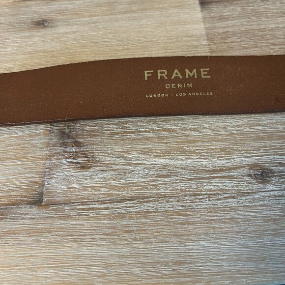 FRAME DENIM GRAND OVAL BUCKLE BELT - NATURAL - Picture 4 of 4